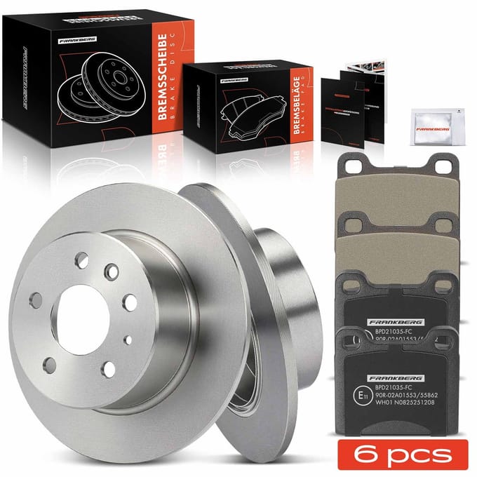 Frankberg 2x Remmen + 4x Remblokken Achteras voor Mercedes-Benz