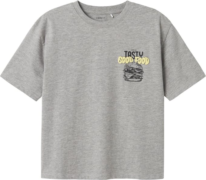Name it t-shirt jongens - grijs - NKMtibilbo - maat 116