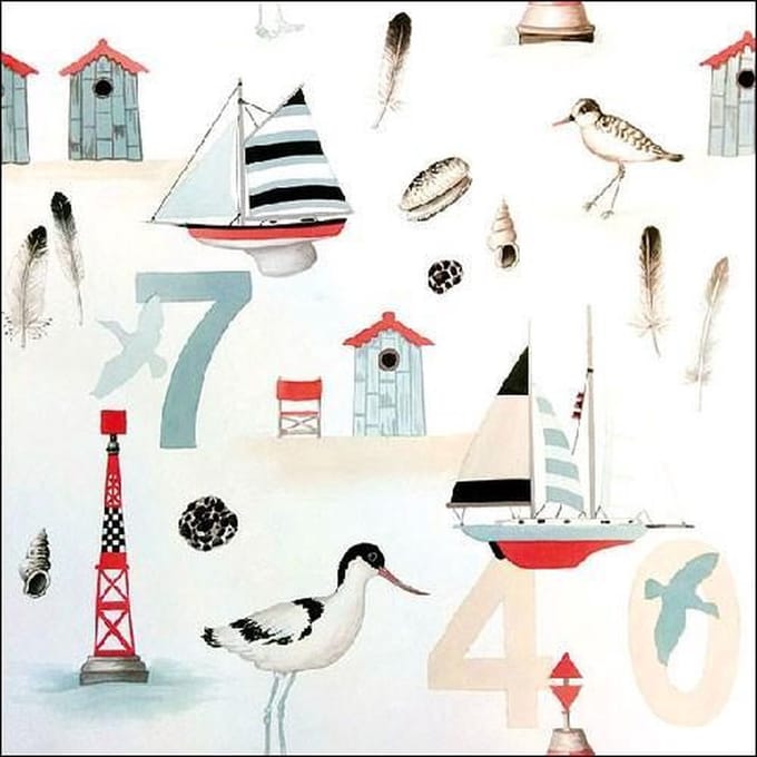 Ambiente Beach Numbers papieren servetten