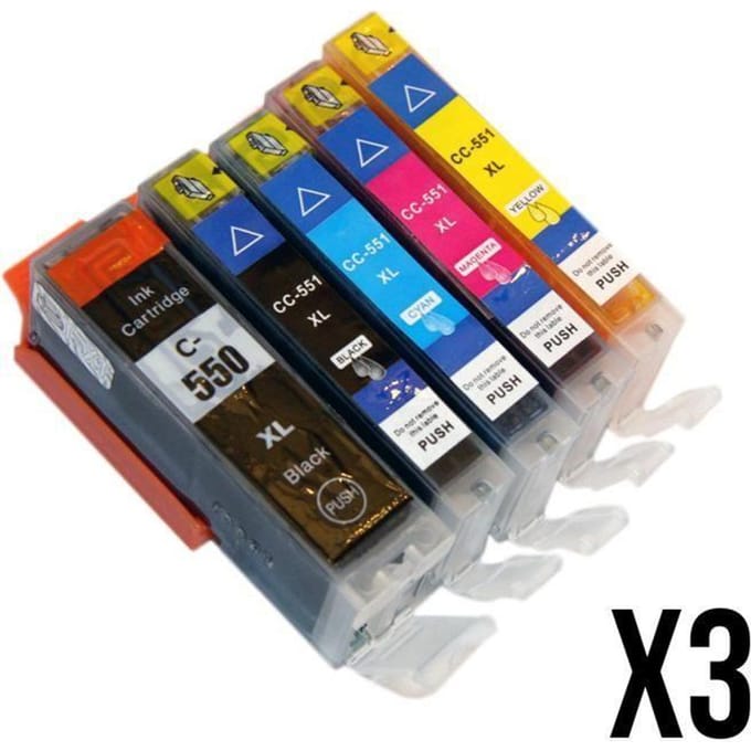 Set van 15 PGI-550 - CLI-551 inktcartridges voor Canon Pixma MX920 Series IP7250 MG5500 Series printer