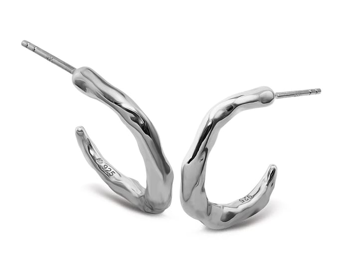 Jwls4u Earparty Oorbellen Hoops Zilver JE044S