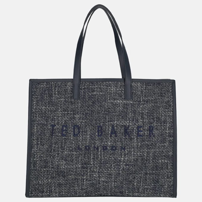 Ted Baker Tweekon Tweed Extra Large Navy Icon Tas