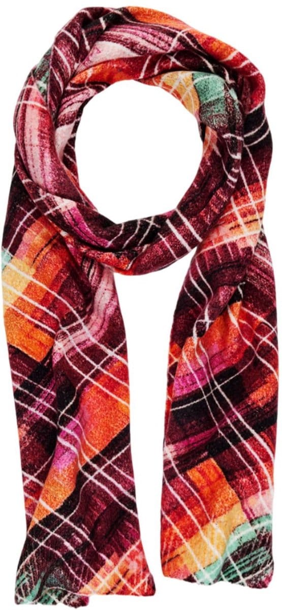 Desigual Sjaal Accessories Fabric Long Scarf Multicolor Fuchsia Kleurrijke