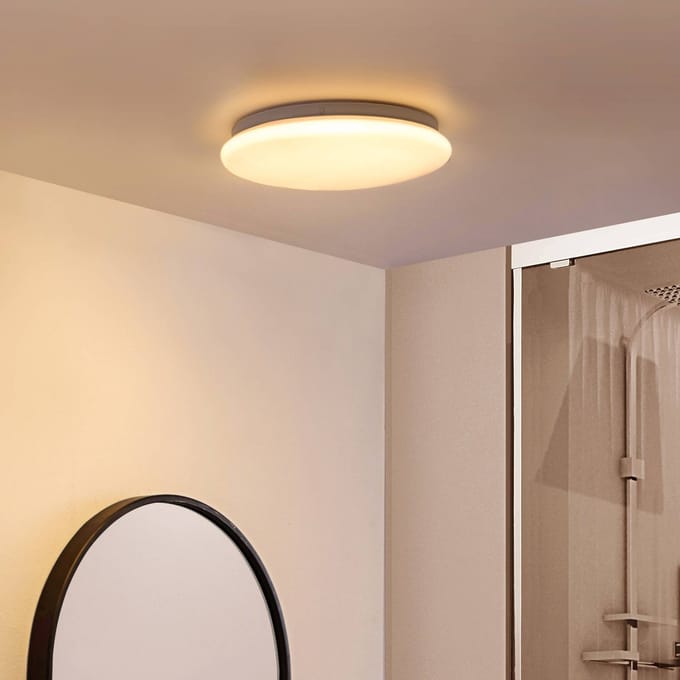 Lindby LED plafondlamp Emeryn, Ø 28 cm, wit, 3.000 K