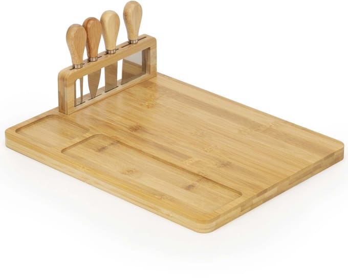 Serveerplank | 5 Delig | Snijplank | Bamboe | 35,5 x 28 cm