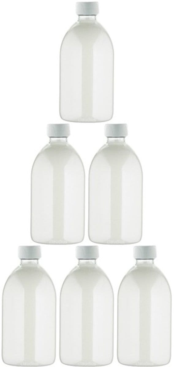 Scrubzout White Lotus - 650 gram - Fles met witte dop - set van 6 stuks - Hydraterende Lichaamsscrub