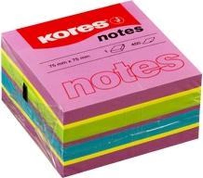 Kores - notieblaadjes - neon kleuren - 450vel