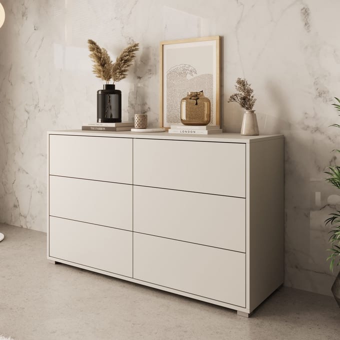 Meubella - Ladekast Gideon - Beige - 120 cm