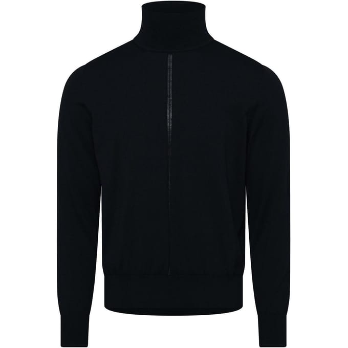 Boss Dames-trui met col, normale pasvorm (Donkerblauw)