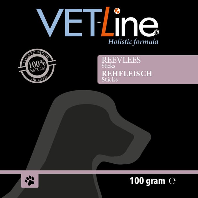 VETLINE - Reevlees Sticks – Zachte hondensnack 100g
