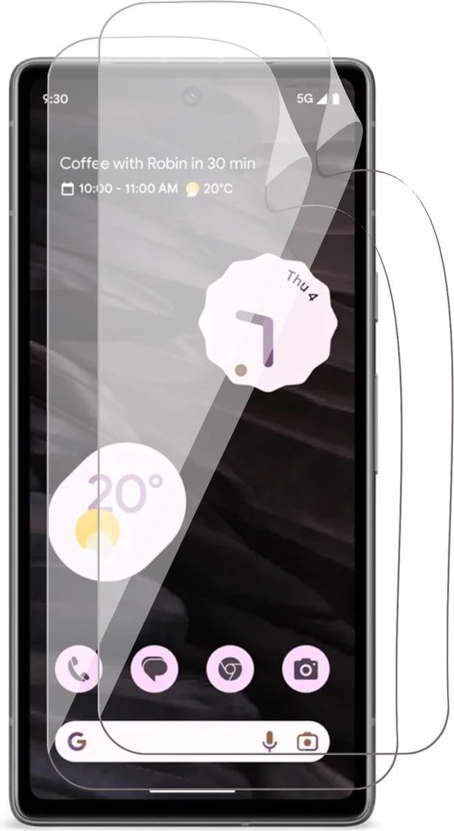 Screenprotector geschikt voor Google Pixel 7a - 2x FlexGuard Screen Protector