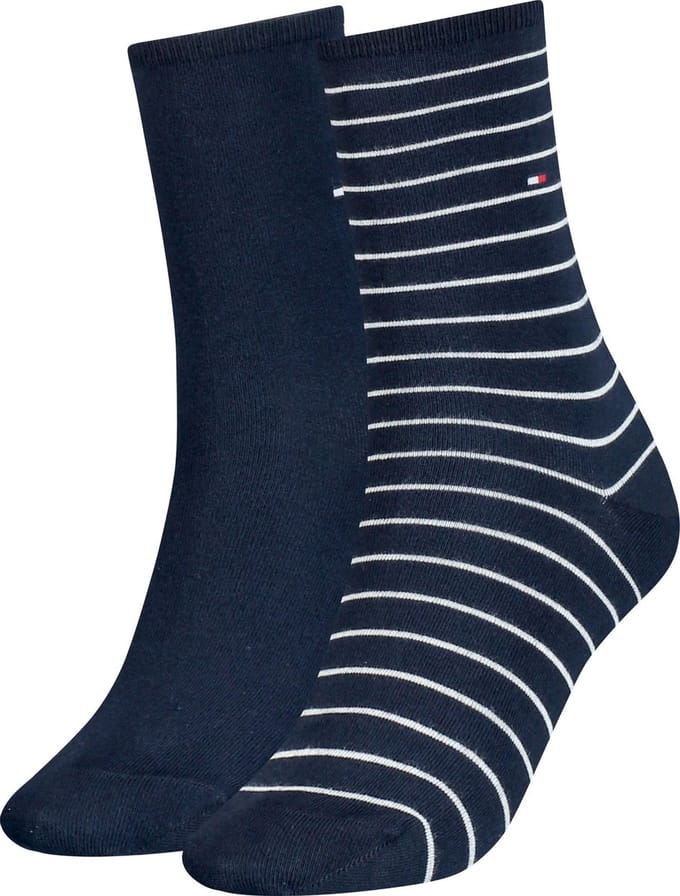 Tommy Hilfiger WOMEN SOCK 2P SMALL STRIPE Vrouwen Sokken Maat 35-38
