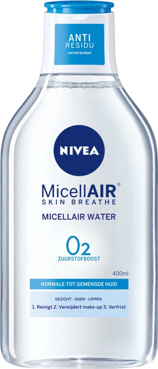 10x Nivea O2 Zuurstofboost Micellair Water Normaal tot Gemengde Huid 400 ml