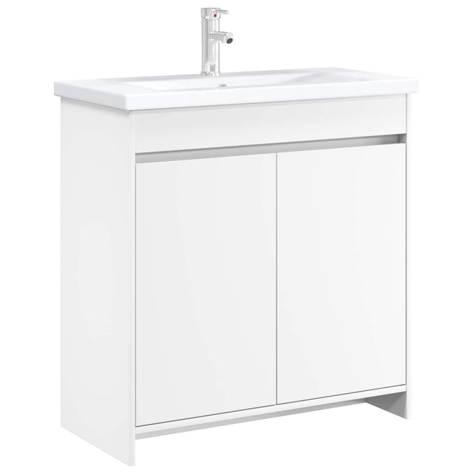 vidaXL - Badkamer - Onder - Het - Wastafel - Kast - Wit - 78,5 - x - 37,5 - x - 81 - cm
