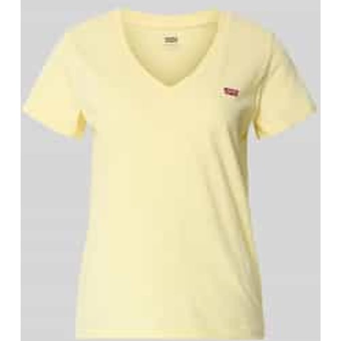 slim fit T-shirt van puur katoen