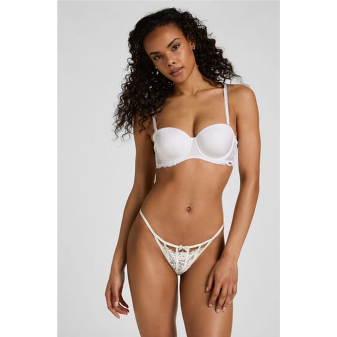 Hunkemöller Dames Lingerie String Maxime - Wit - maat M