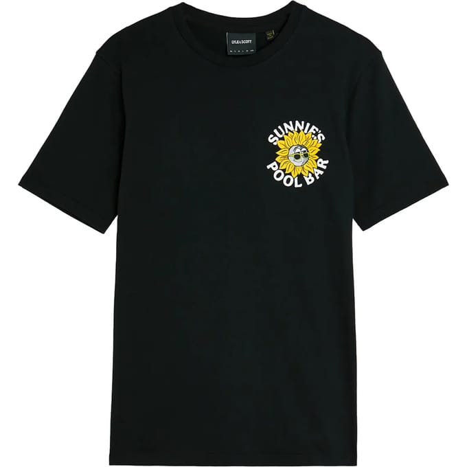 Lyle & Scott Sunnies pool bar graphic t-shirt - jet black