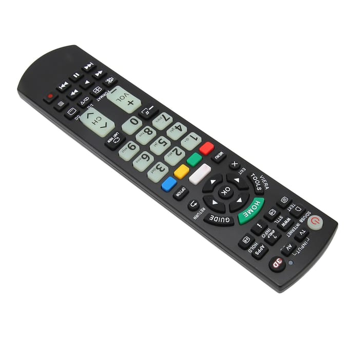 Télécommande TV Universelle Ergonomique Légère Boutons Doux Remplacement Télécommande TV black