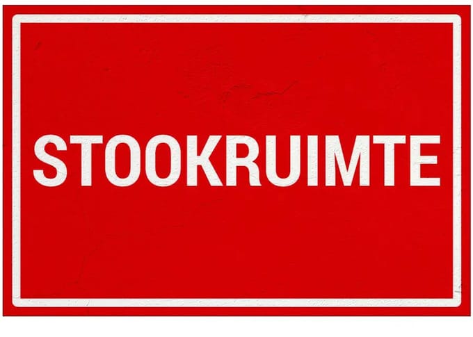 Stookruimte bord | Sign Again materiaal | 45 x 30 cm