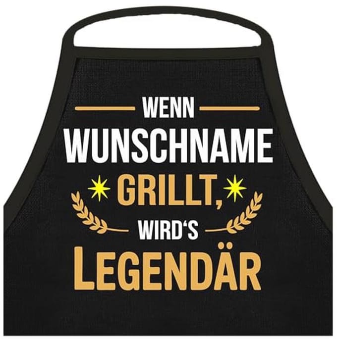 Grappig gepersonaliseerd barbecueschort voor mannen