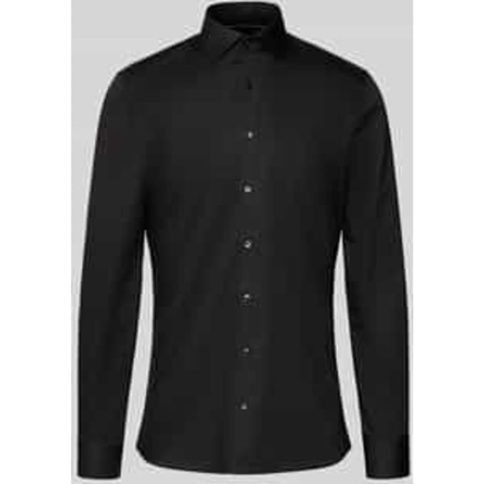 OLYMP No. Six Overhemd, Super Slim, Royal Kent, Zwart