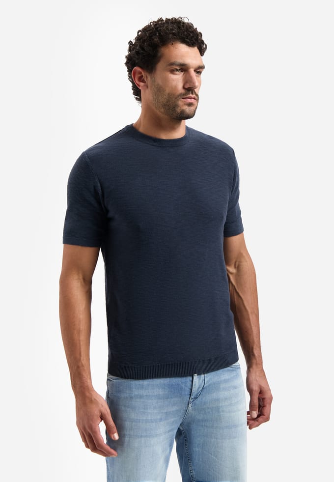No Excess Pullover Short Sleeve Crew Neck Slub Night  2XL