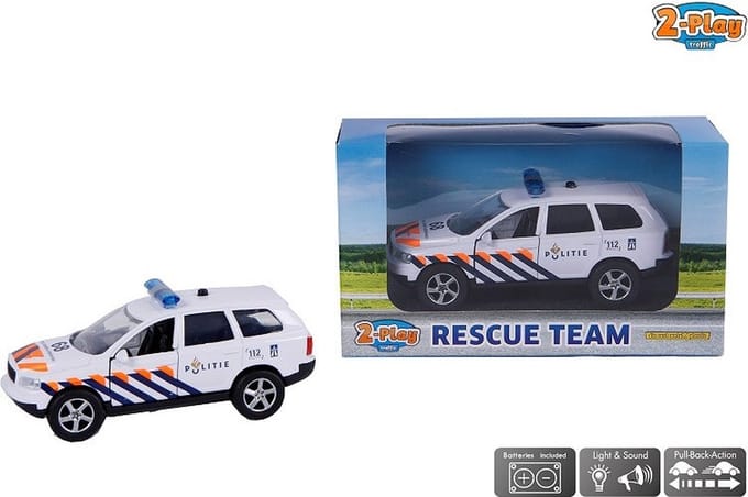 2-Play Traffic 2-Play Die-cast Pull Back Police NL Light and Sound