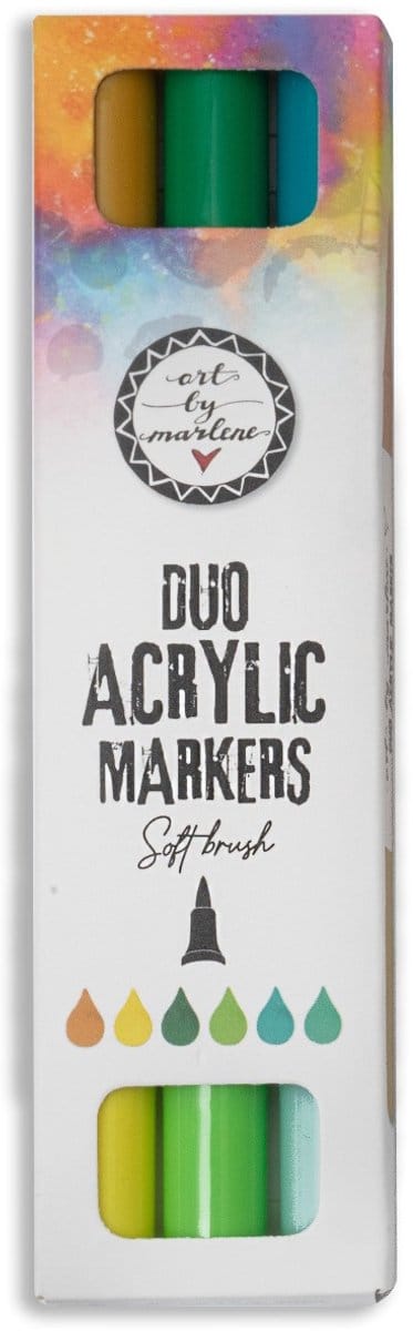 Duo acrylic markers Greens - ABM essentials nr. 28
