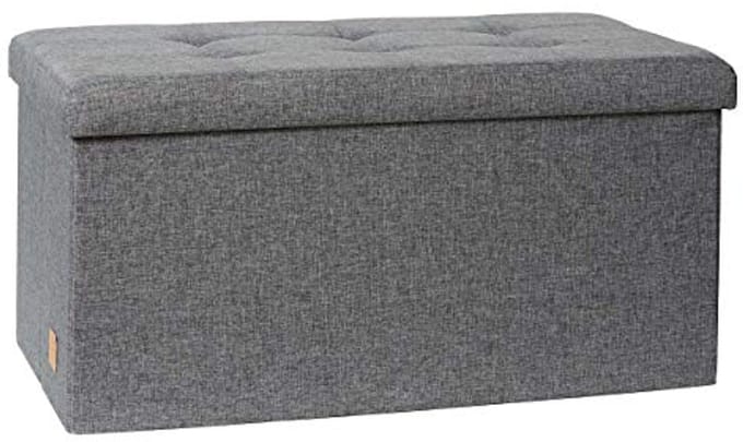 Comfortabele Zitbank met Opbergruimte - Grijs - 76x38x38 cm