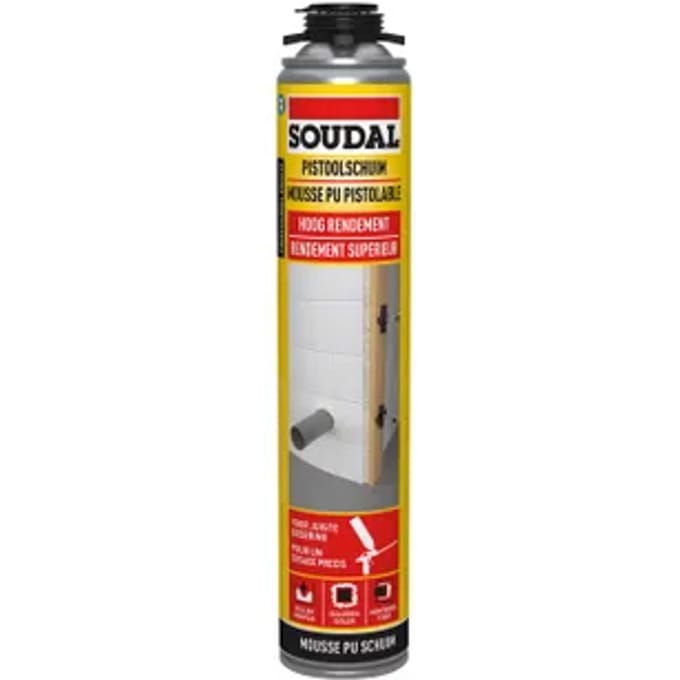 Soudal Pu Pistoolschuim Hoog Rendement 750ml