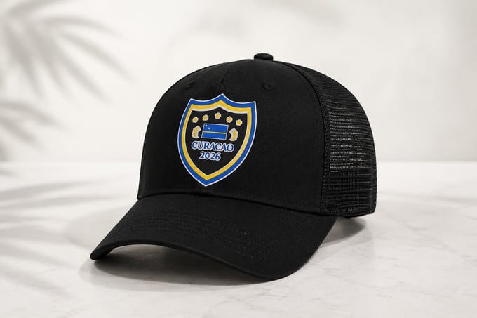 Pet | Zwart | Curaçao | Unisex | Verstelbaar| Trucker Cap | Vakantie | Vaderdag