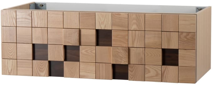 MIMOZA wastafelonderkast – 119x40x52 cm – Licht eiken – Greeploos & softclose
