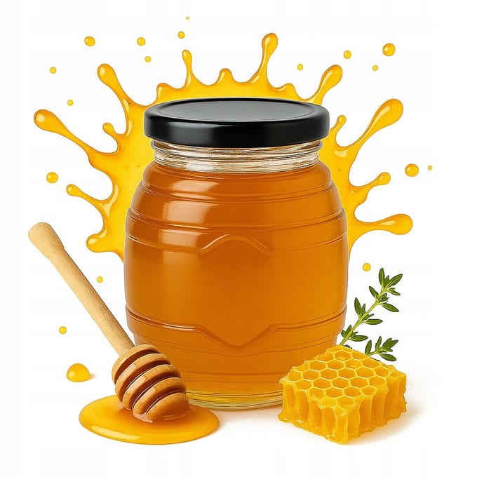 Glass Jar UL - Honingpot - 380 ml - Decoratief Glas - Met Schroefdeksel