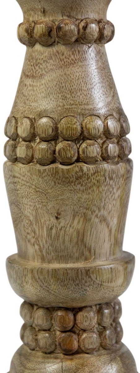 Candle Holder mango hout bubbel 25cm