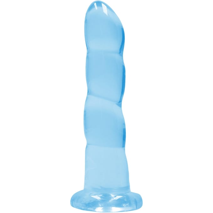 RealRock by Shots Niet-realistische dildo met zuignap - 7 / 17 cm - Blauw