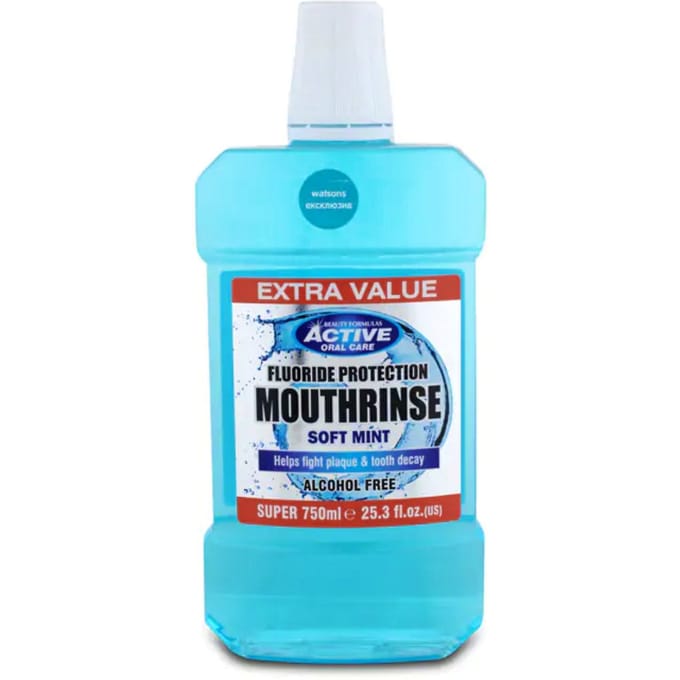 Active Oral Care Fluoride Protection Soft Mint Mouthwash 750 ml