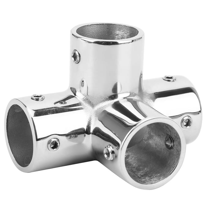 25mm Handreling Fitting 316 roestvrij staal 4-weg Ronde Basis Hardware Accessoires