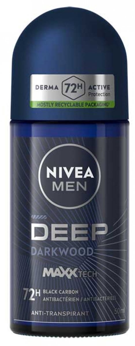 Nivea Men Deep Darkwood Anti-Transpirant Deodorant 72H Roll-On 50 ml