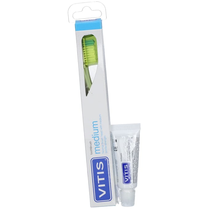 VITIS - Medium - Tandenborstel met 15 ml TP - 1 Stuk