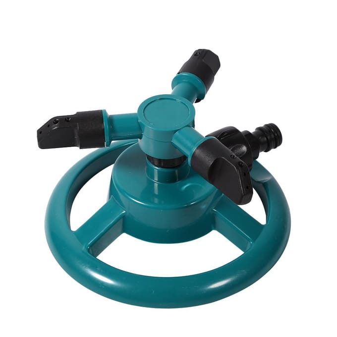 Arroseur rotatif à 360 degrés à cercle complet Système d'irrigation 3 buses Tuyau pour jardin blanc