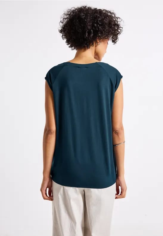 Shirt van jersey met elastische zoom
