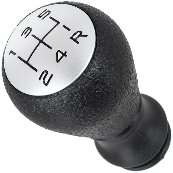 MODECAR - Versnellingspookknop - Zwart - Mat Zilver - Peugeot Compatibel