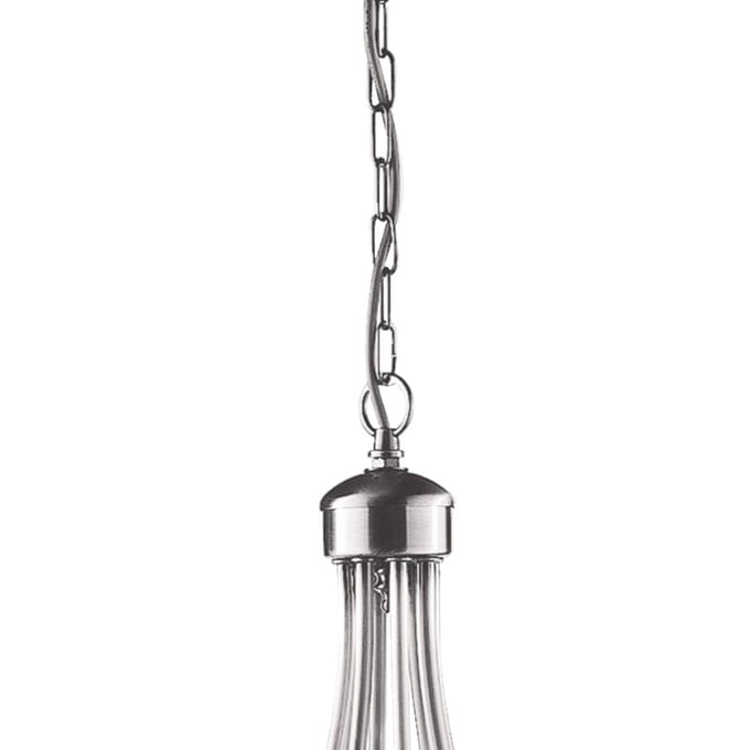 Searchlight Kroonluchter Maypole satijn zilver, 8-lamps