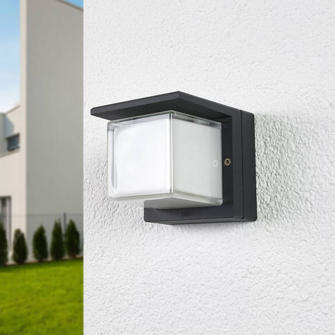 Bega LED buiten wandlamp 33327, grafiet, metaal IP65 CCT