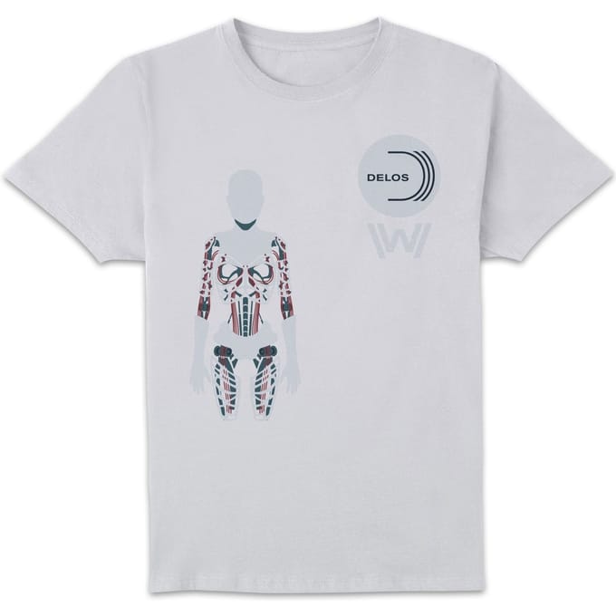 Westworld Delos Host Men's T-Shirt - White - 5XL