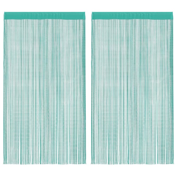 vidaXL - Koordgordijnen - 2 - st - turkoois - 100x250 - cm