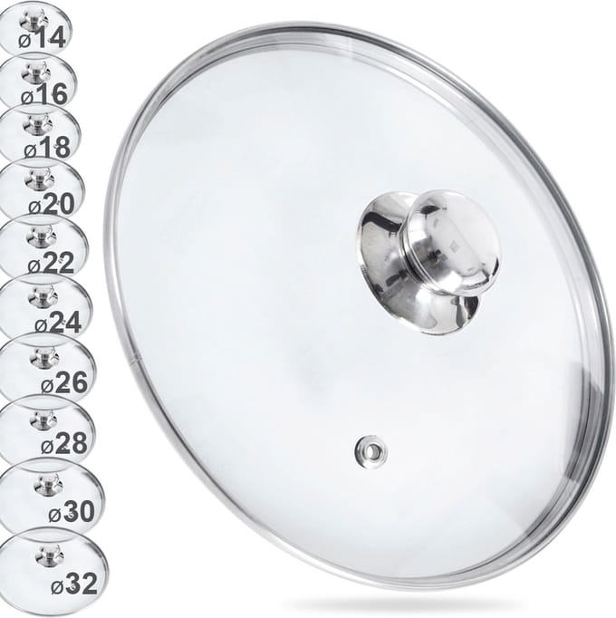 Deksel Glas 30 cm - Pannendeksel - Pandeksel - Potdeksel