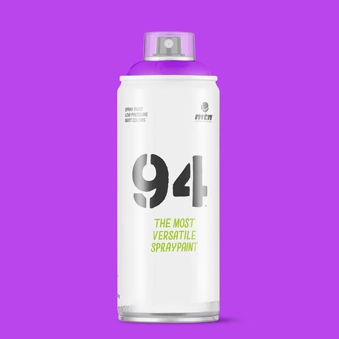 MTN94 Fluoriserend Violet spuitverf - 400ml lage druk en matte afwerking