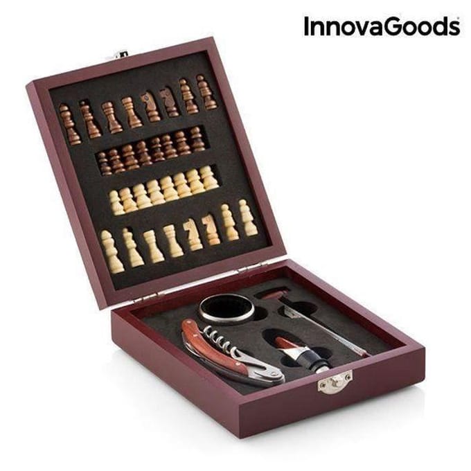 Innovagoods Wine And Chess Set 37 Pieces