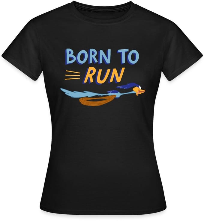 Looney Tunes Road Runner Born To Run T-Shirt Dames